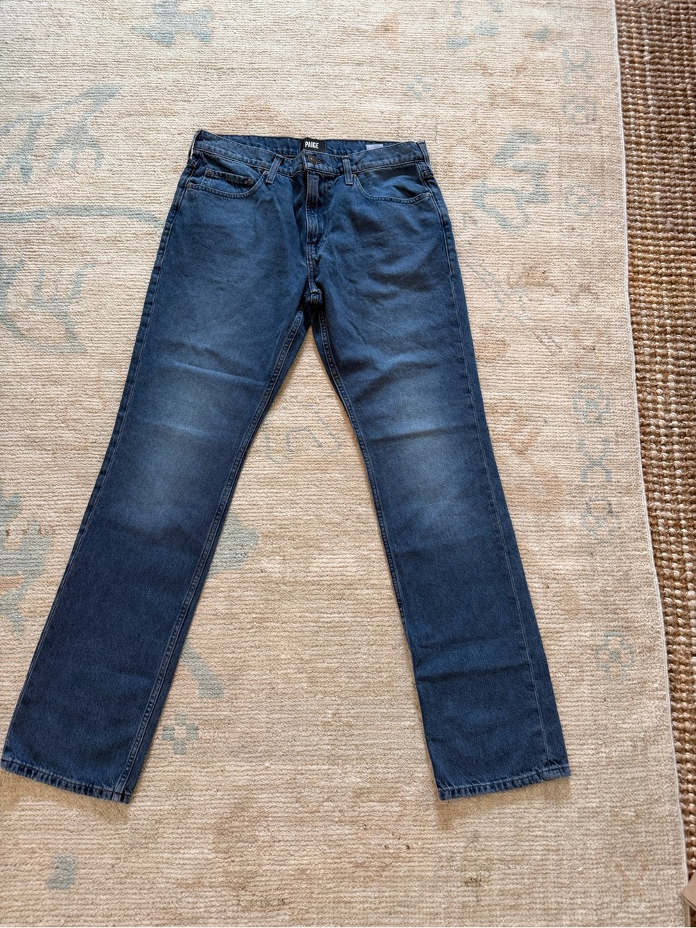 PAIGE Men’s Dark Wash Straight Jeans